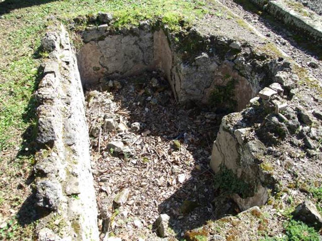 VIII.5.2 Pompeii.  March 2009.  Room 8. Peristyle garden. South end. Rectangular pool, with semicircular side.