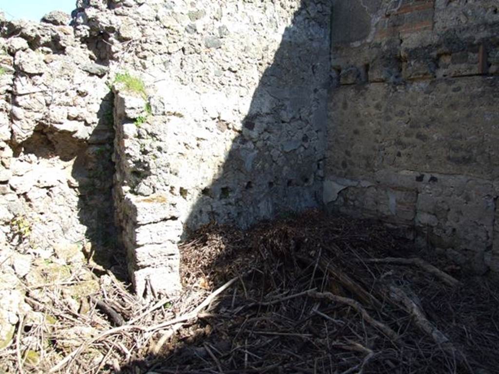 VIII.5.2 Pompeii.  March 2009.  Room 10.  North wall, and dividing wall of Room 10 and 11.