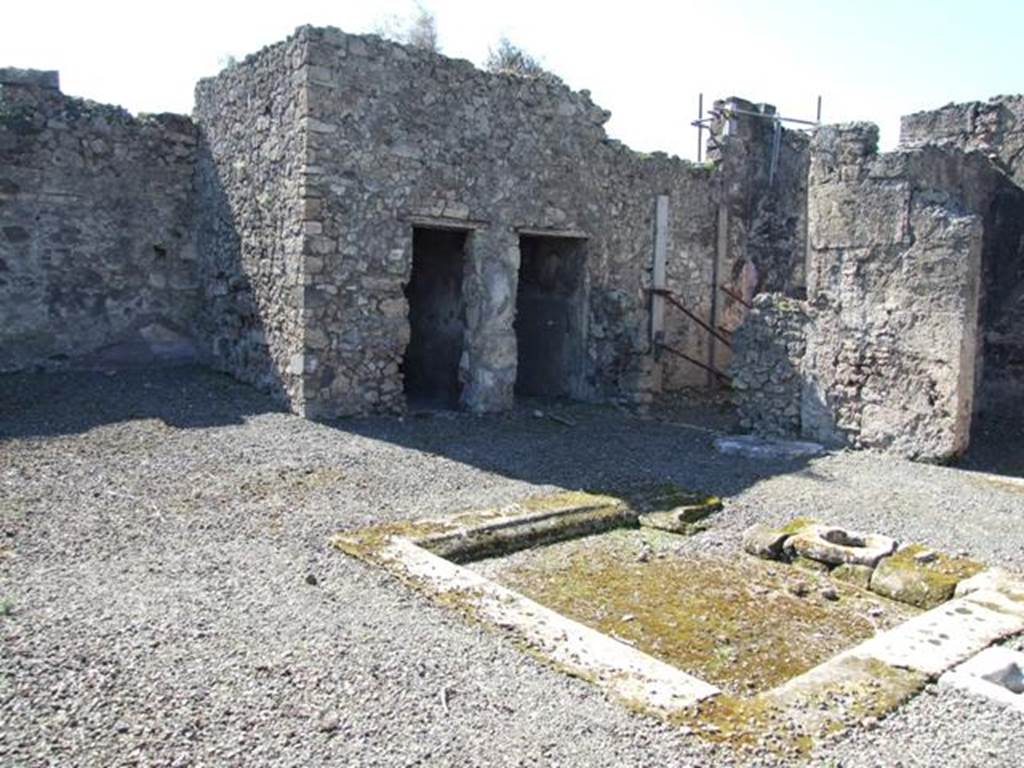 VIII.5.5 Pompeii.  March 2009.  Room 25.  Atrium.  Looking south west.