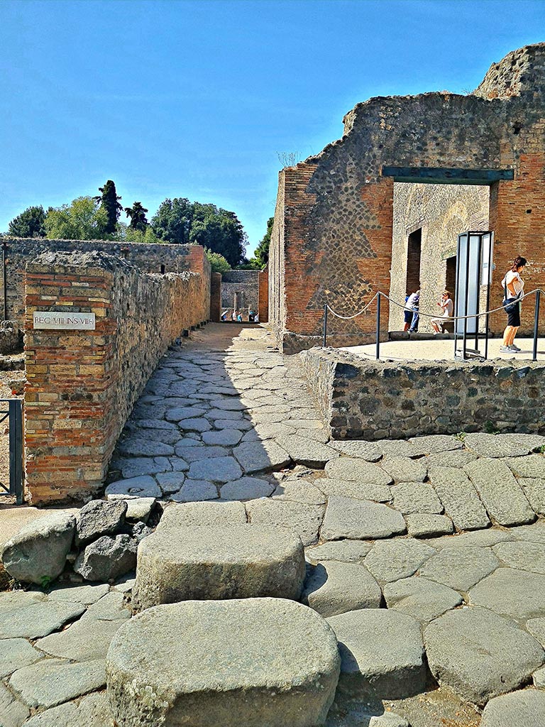 VIII.7.16 Pompeii. September 2024.
Entrance from Via Stabiana into Gladiators Barracks. Photo courtesy of Giuseppe Ciaramella.