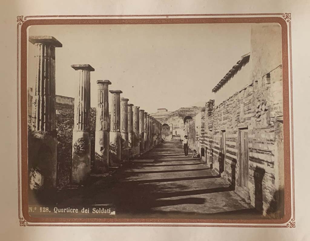VIII.7.16 Pompeii. From an album by Roberto Rive, dated 1868. Looking north along east side.
Photo courtesy of Rick Bauer.