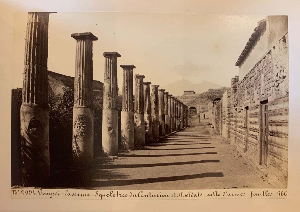 VIII.7.16 Pompeii.
From an album of Michele Amodio dated 1874, entitled “Pompei, destroyed on 23 November 79, discovered in 1745”.
Looking north along east side. Photo courtesy of Rick Bauer.