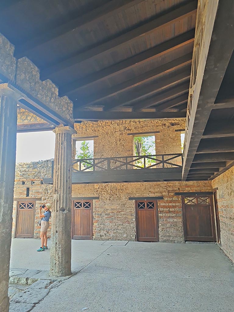 VIII.7.16 Pompeii. September 2024.
Looking east along south side towards south-east corner. Photo courtesy of Giuseppe Ciaramella.