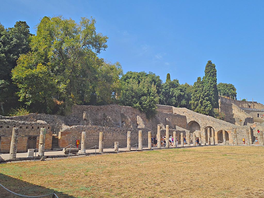 VIII.7.16Pompeii. September 2024.
Looking towards west side and north-west corner, from south side. Photo courtesy of Giuseppe Ciaramella.