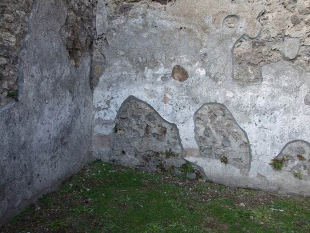 VIII.7.16 Pompeii. December 2007. Small room on north side. North wall.