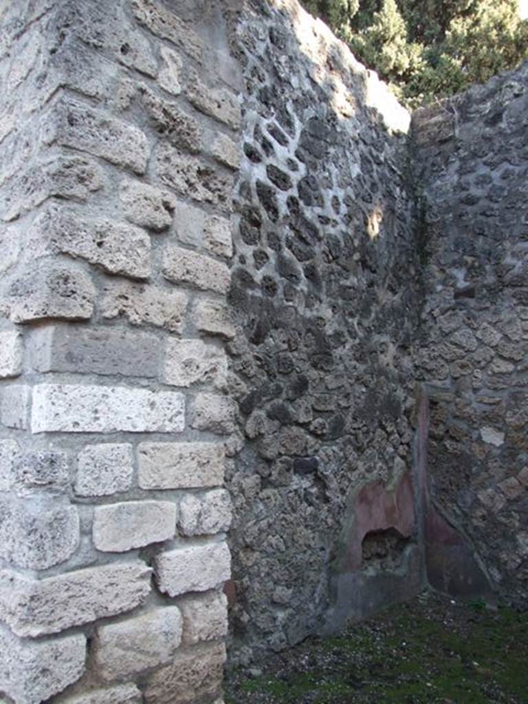 VIII.7.28 Pompeii.  March 2009. East wall of cubiculum.