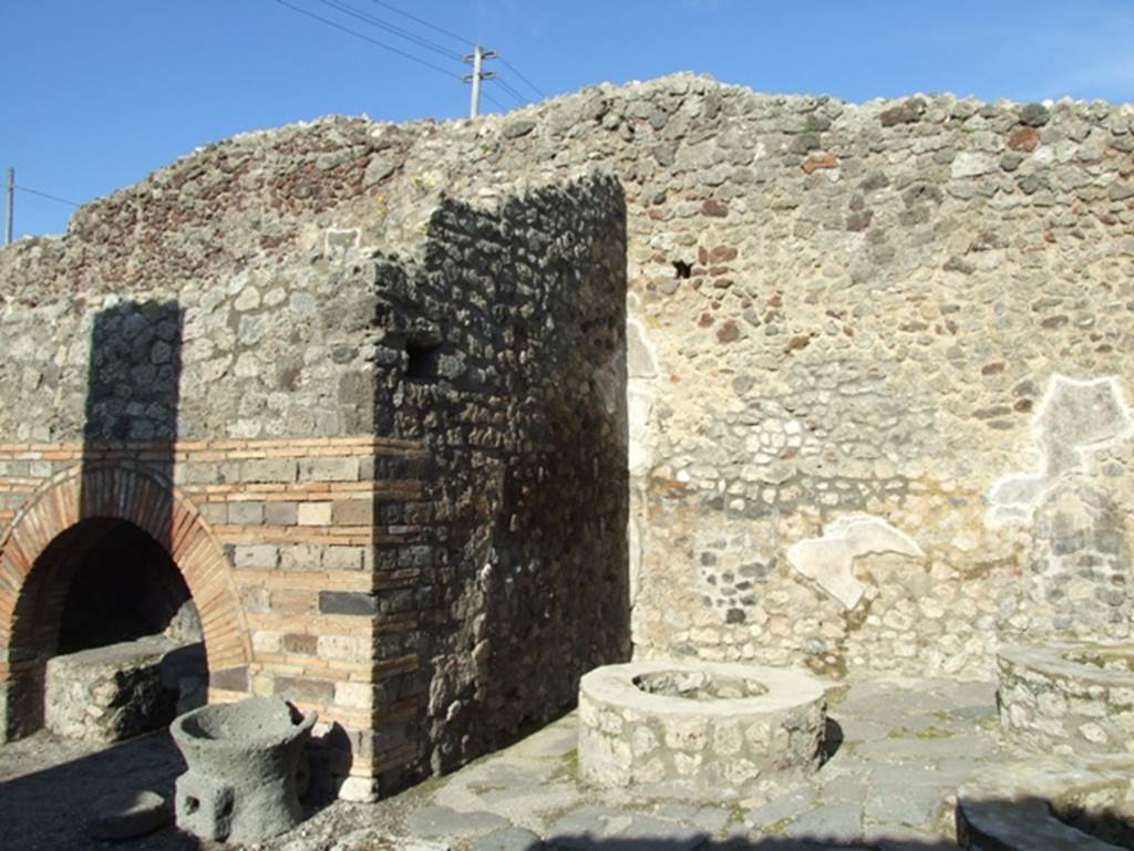 IX.3.12 Pompeii. March 2009. Area to south of oven.
