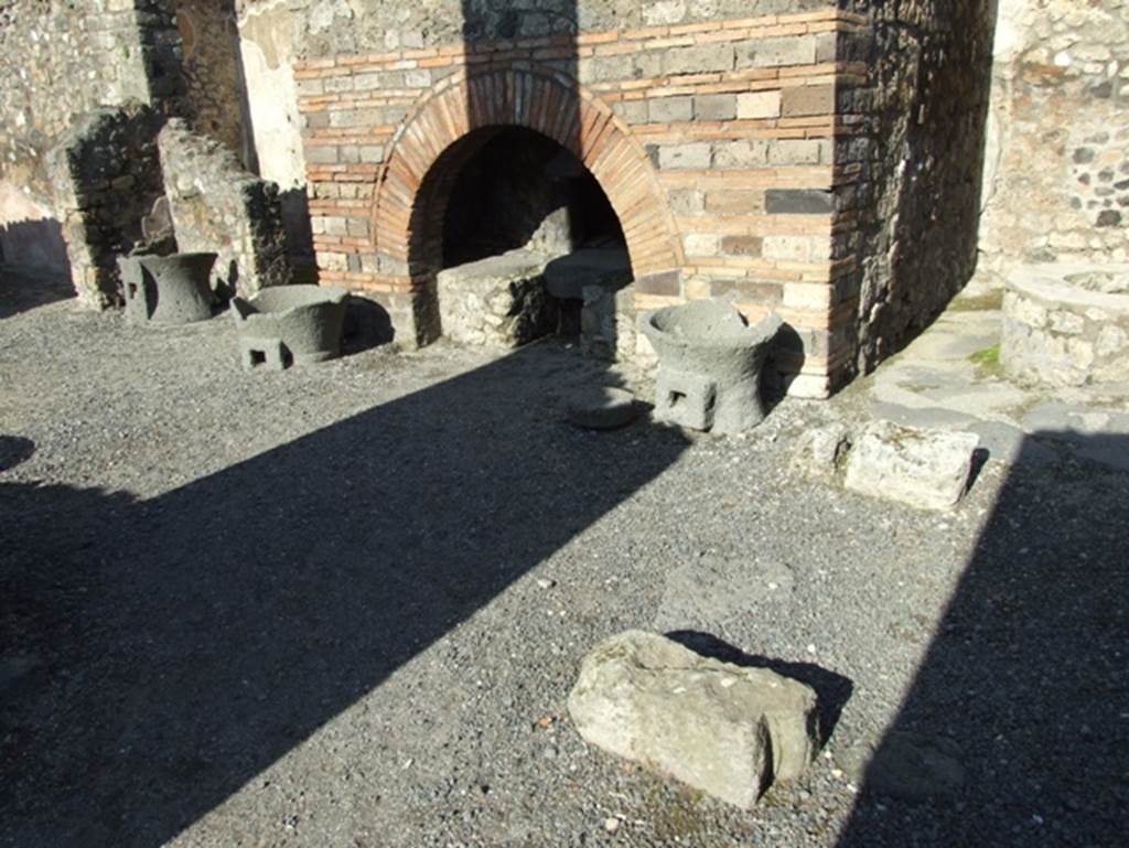IX.3.12 Pompeii. March 2009. Area in front of oven.