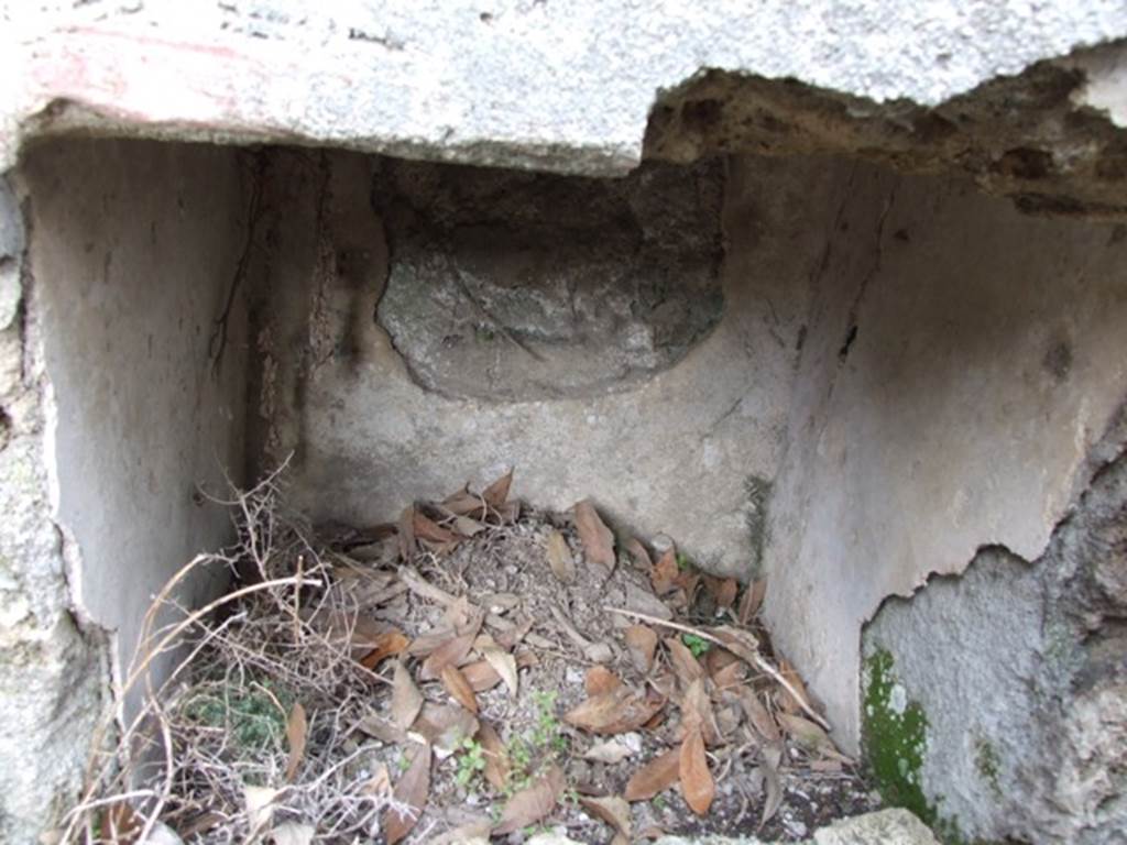 IX.3.15 Pompeii. March 2009. Room 12, below the aedicula lararium.