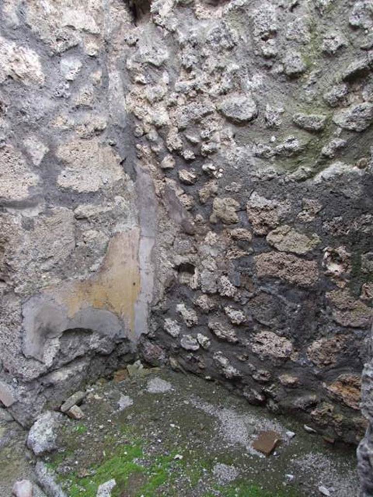 IX.3.15 Pompeii.  March 2009.   Latrine on right hand side, at end of entrance corridor.