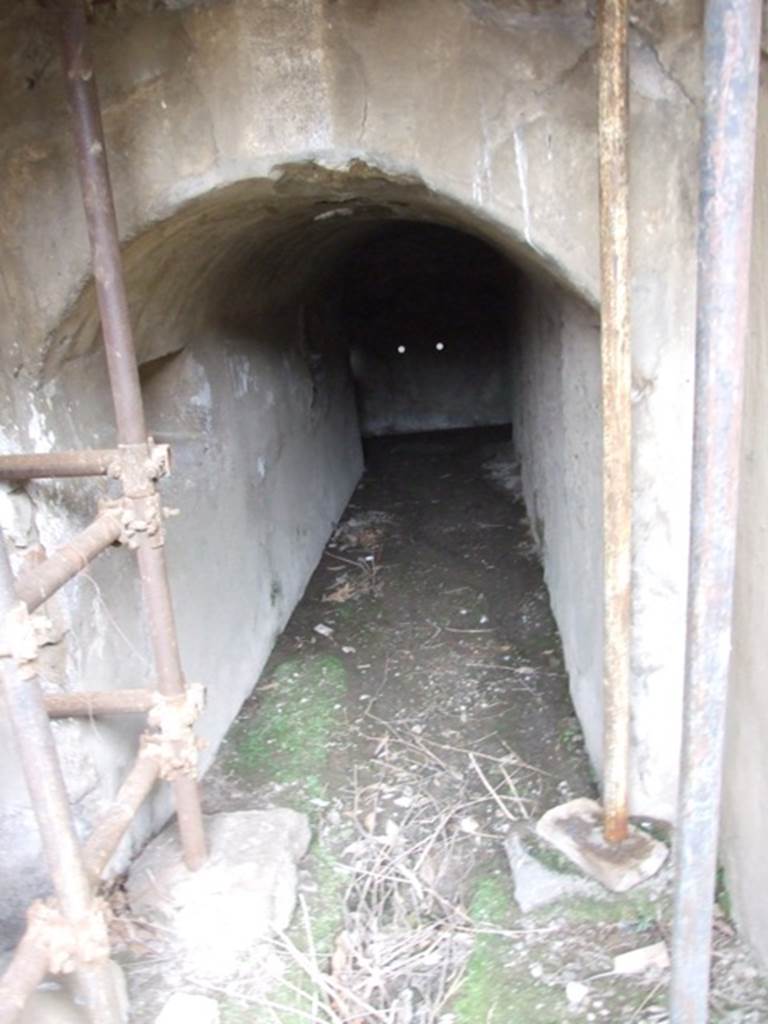 IX.8.6 Pompeii. March 2009.  Room 18, Cellar entrance in to service corridor. Looking south..