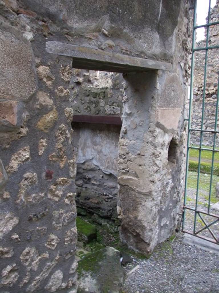 IX.8.6 Pompeii. March 2009.  Doorway to Room 27, and entrance at IX.8.a.