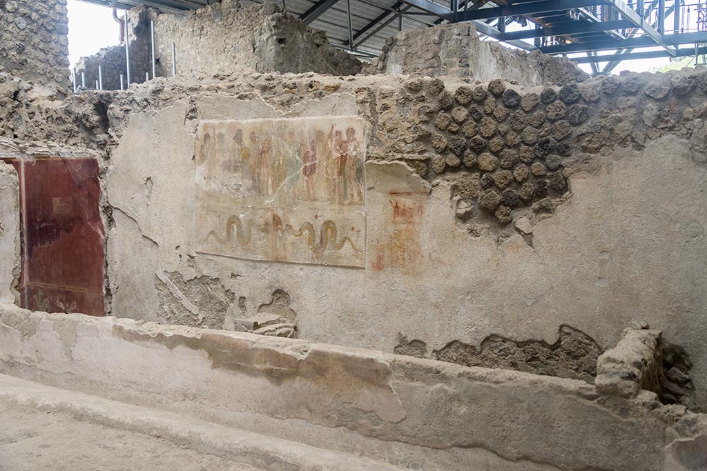 IX.12.6 Pompeii. July 2024. Room “n1”, looking towards west wall of internal garden. Photo courtesy of Johannes Eber.