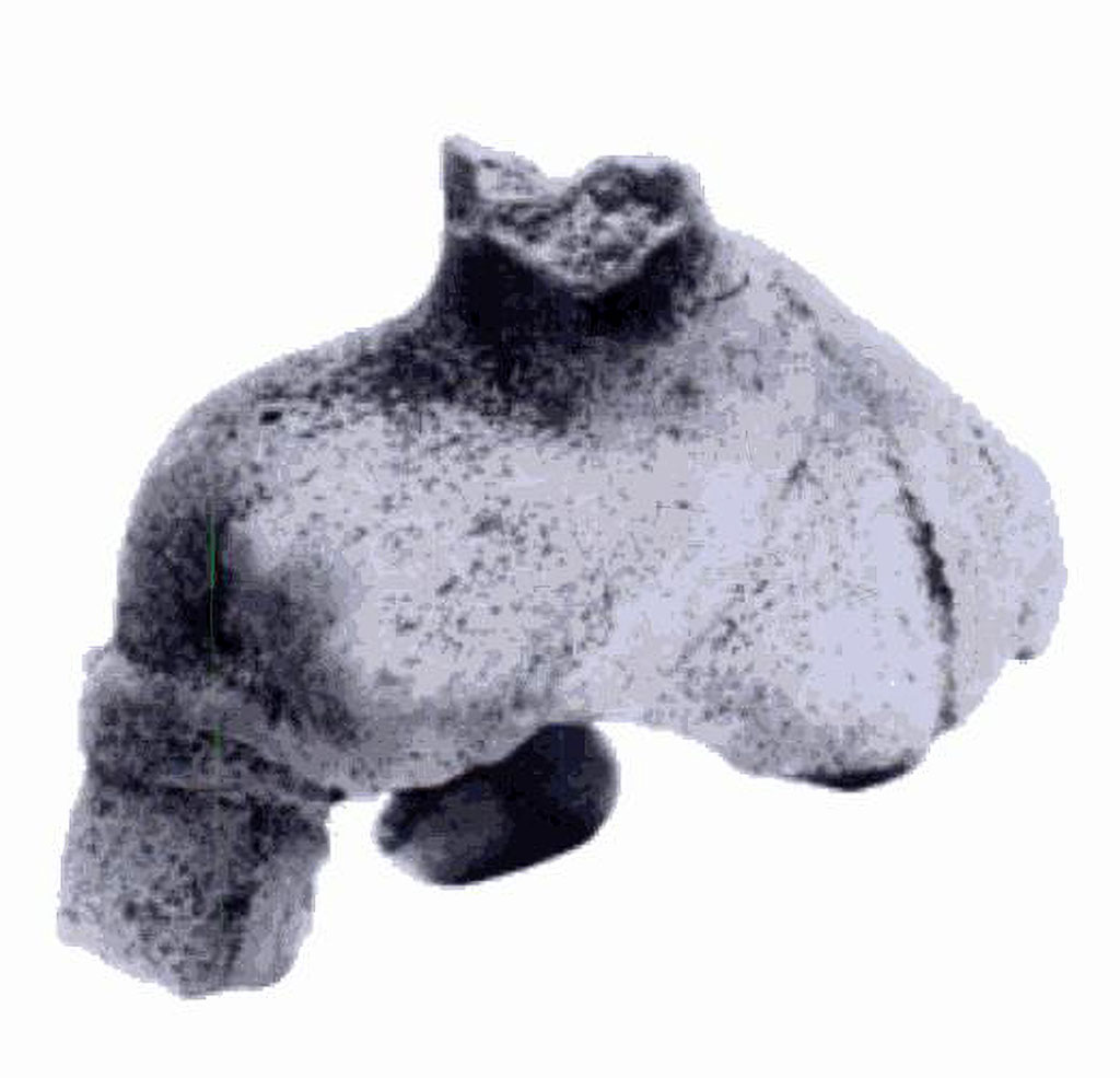 Località Case Bottaro, Tempio di Nettuno. Bust of a woman.
According to Kockel, approximately 370 fragments of ceramic items were found.
The material stretched from the 6th century up to the Augustan period.
Bucchero fragments and an antefix come from the 6th century.
From the second half of the 4th century italic ceramics are plentifully represented, later also Campana-ware, which seems to have some local special shapes.
Female statuettes, which repeat a Hellenistic type predominate.
D'Ambrosio interprets the find, because of the fragmentation of the individual pieces, provisionally as a storage space for votive material, possibly of a temple in the city.
A sanctuary of Poseidon-Neptune has hypothetically been located somewhere in the vicinity of the site.
Perhaps also the plates of the late Hellenistic terracotta frieze, found at the Casa delle Nozze di Alessandro, could belong to this sanctuary.
See Kockel, V., 1985. Funde und Forschungen in den Vesuvstädten I, Archäologischer Anzeiger, 1985, p. 568.