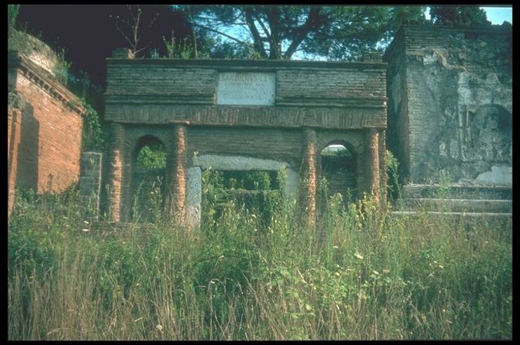Pompeii Porta Nocera Tomb 15ES. Tomb of Lucius Barbidius Communis and Pithia Rufilla. Photographed 1970-79 by Günther Einhorn, picture courtesy of his son Ralf Einhorn.