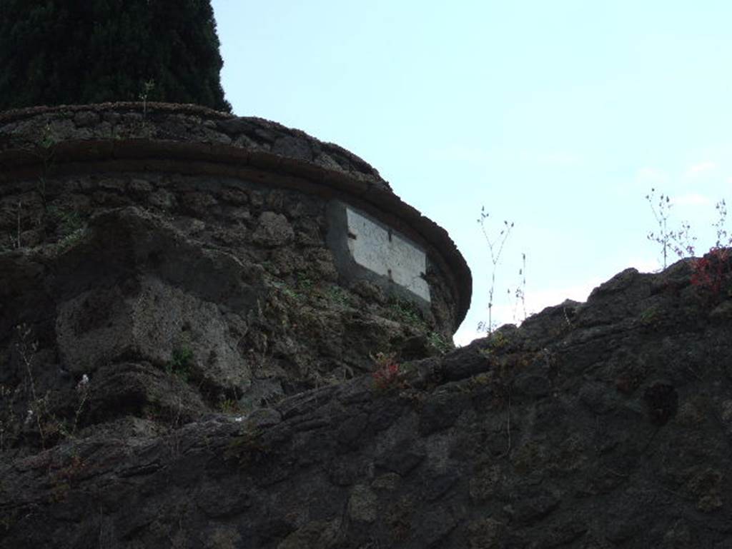 Pompeii Porta Nocera. Tomb 3OS. May 2006. Tomb of Lucius Ceius Serapio and his wife Helvia.