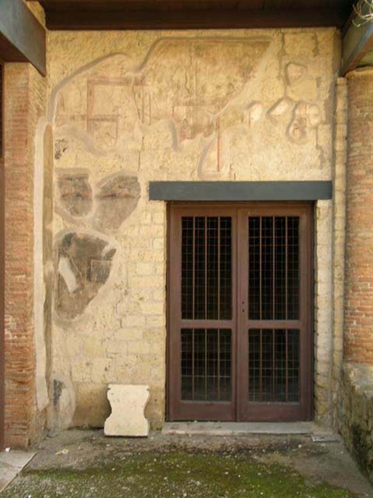 III.11 Herculaneum. May 2005. Looking towards south wall, and doorway from room 8. Photo courtesy of Nicolas Monteix. 
