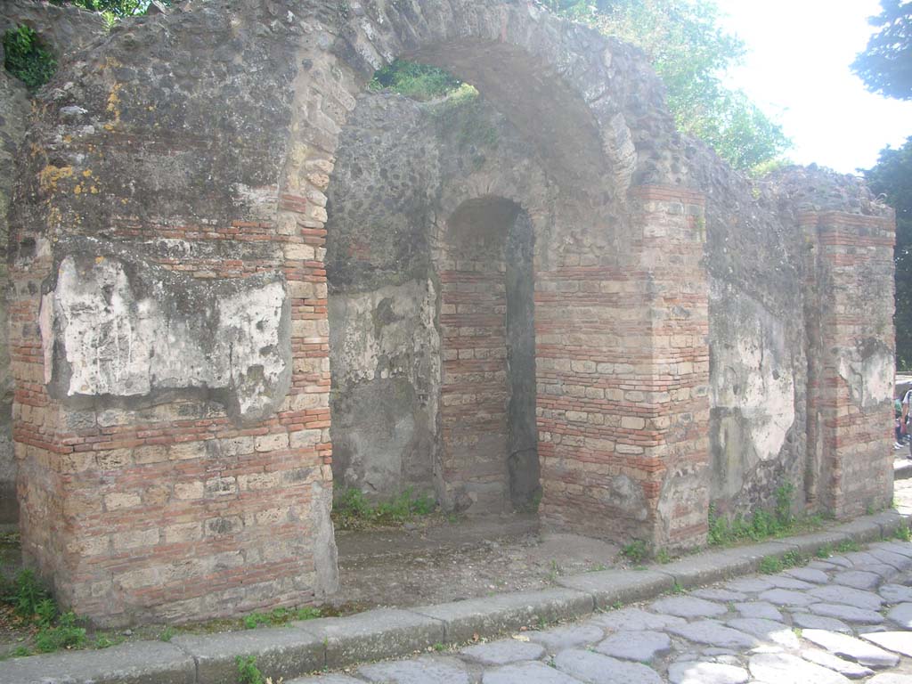 Porta Ercolano or Herculaneum Gate, Pompeii. May 2010. 
Looking towards north end of west side of gate. Photo courtesy of Ivo van der Graaff.
