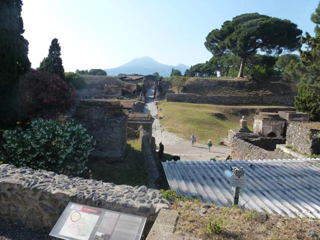 Pompeii Porta di Nocera. June 2012. Looking north towards Via di Nocera leading to gate. Photo courtesy of Michael Binns.