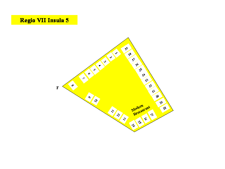 Pompeii Regio VII(7) Insula 5. Plan of entrances 1 to 29