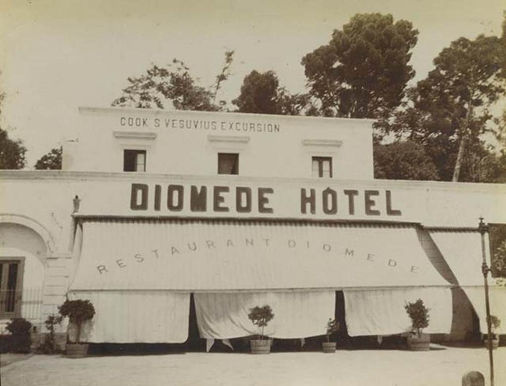 H.2. Diomede Hotel, Pompeii. 1905. Hotel near entrance. Photo courtesy of Rick Bauer.