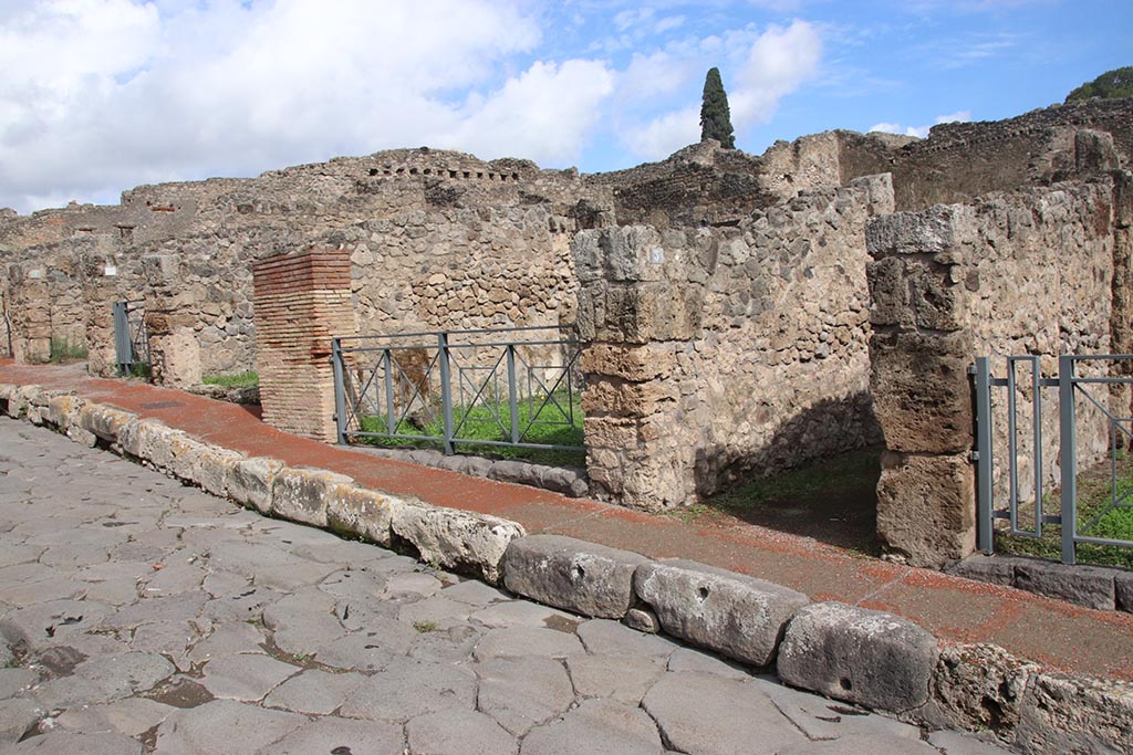 I.2.3 Pompeii. October 2024. Looking north-east on Via Stabiana towards doorway, on right. Photo courtesy of Klaus Heese.