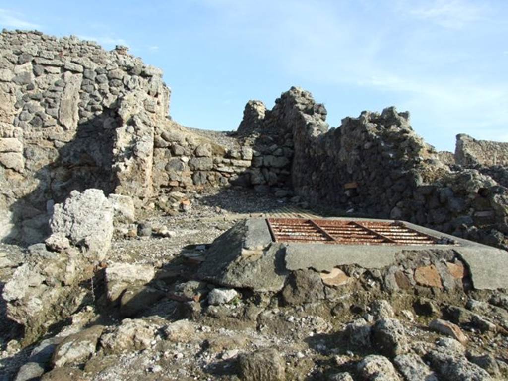 I.3.11 Pompeii.  December 2007. Small room to south now disrupted by grille of the Sarno Canal.