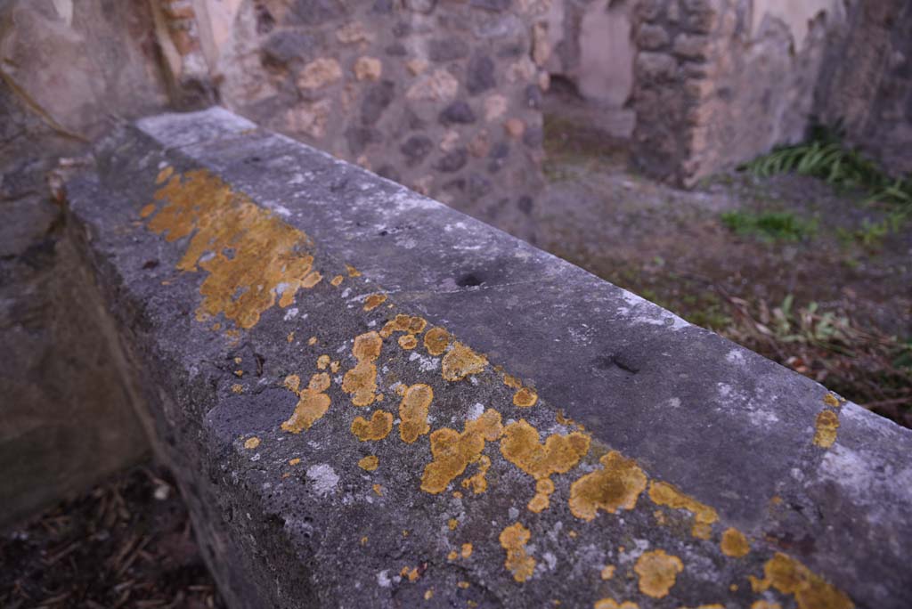 I.4.25 Pompeii. October 2019. Upper Peristyle 56, window sill to north portico in north-west corner.
Foto Tobias Busen, ERC Grant 681269 DCOR.
