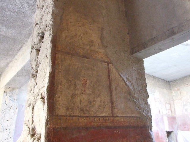 I.6.7 Pompeii. December 2006. Painted pilaster in south east corner of room to west of entrance.