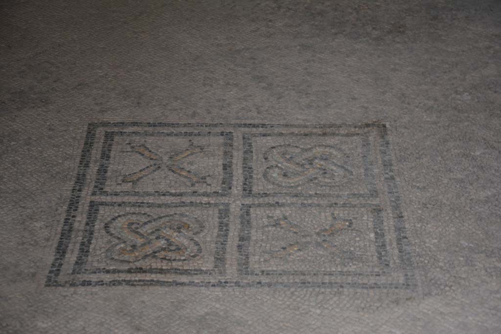 I.6.15 Pompeii. March 2019. Room 11, emblema in centre of mosaic floor.     
Foto Annette Haug, ERC Grant 681269 DÉCOR
