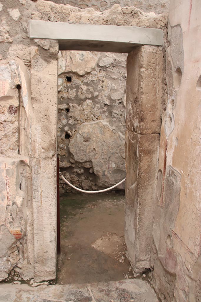 I.6.15 Pompeii. October 2023. Doorway to room 8. Photo courtesy of Klaus Heese.