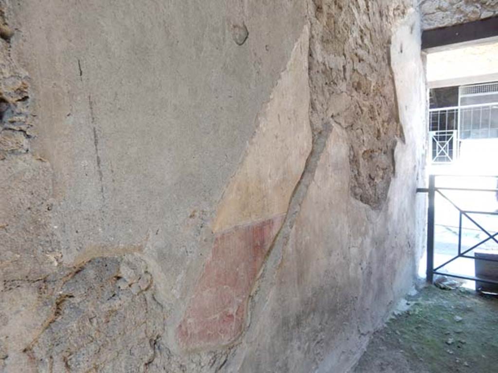 I.7.2/3 Pompeii. May 2016. West wall showing site of steps to upper floor, looking north. Photo courtesy of Buzz Ferebee.
