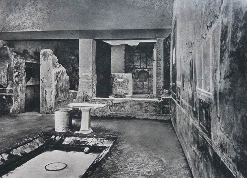 I.7.3 Pompeii. Old undated photograph. Looking south across atrium to rear rooms.