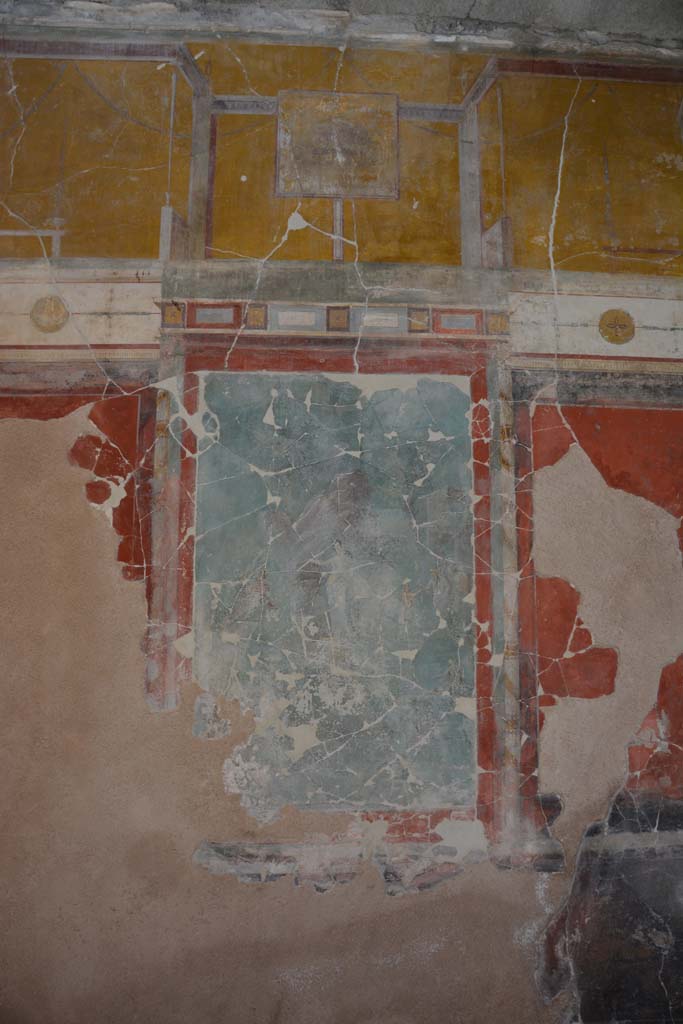 I.7.7 Pompeii. December 2006. East wall of triclinium.