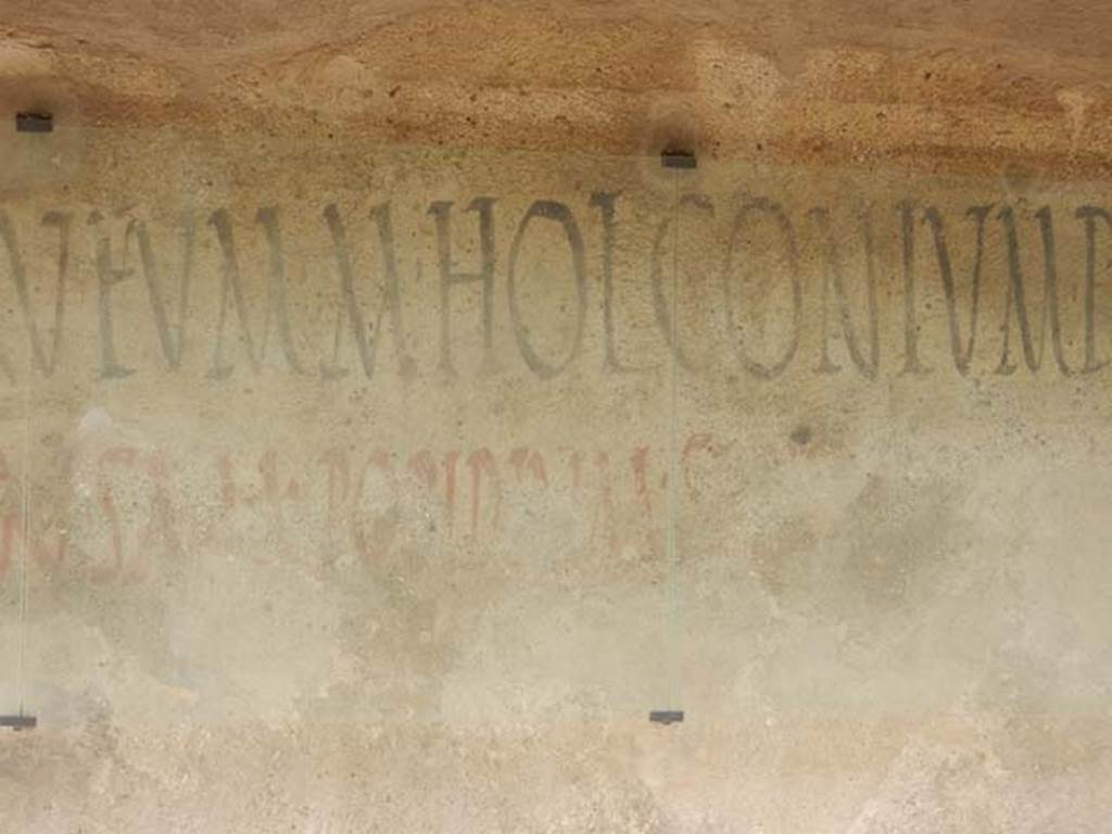 I.7.13 Pompeii. May 2017. Detail of middle section of painted inscription. Photo courtesy of Buzz Ferebee.
