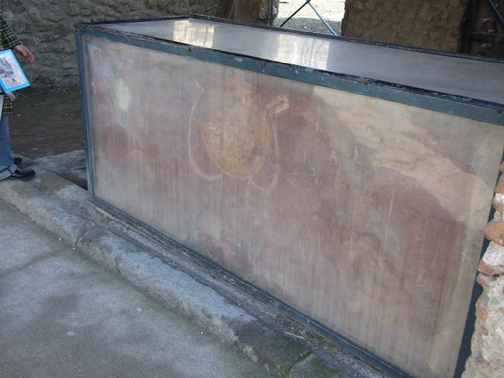I.8.1 Pompeii. December 2007. Counter front taken through plastic screen, looking east.