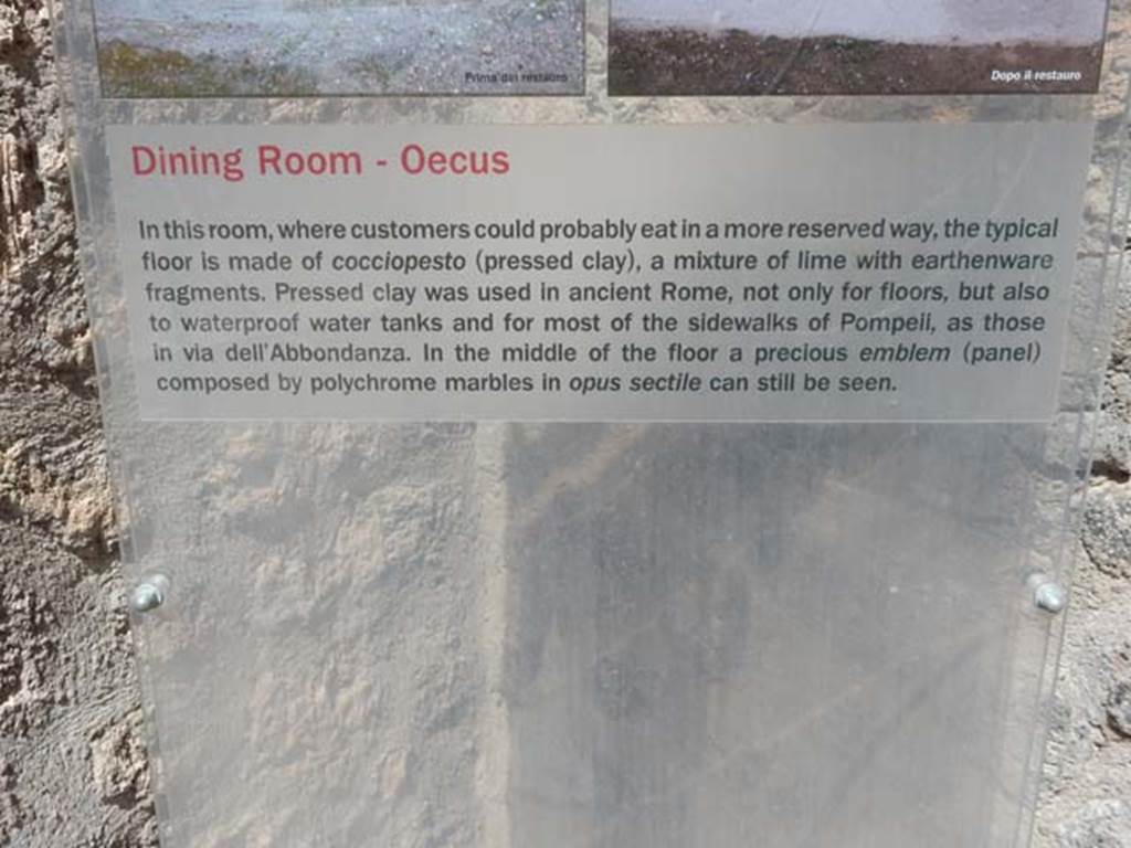 I.8.9 Pompeii. May 2015. Information board. Photo courtesy of Buzz Ferebee.

