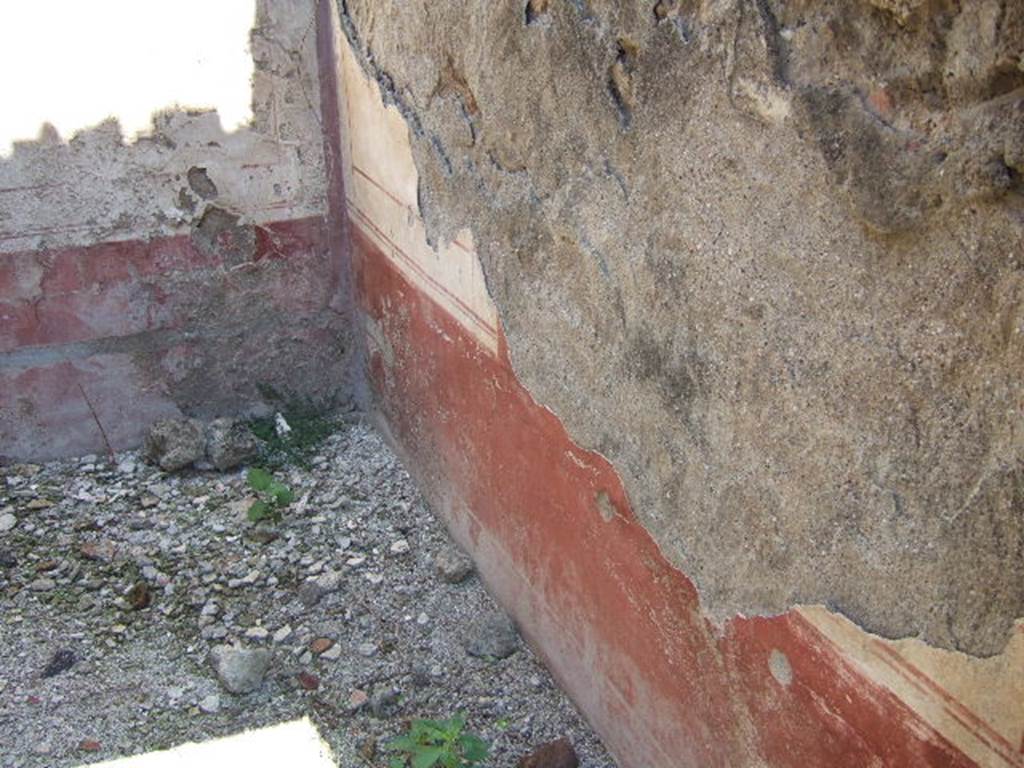 I.8.10 Pompeii. September 2005. Looking towards north-east corner and east wall of rear cubiculum 8. 
