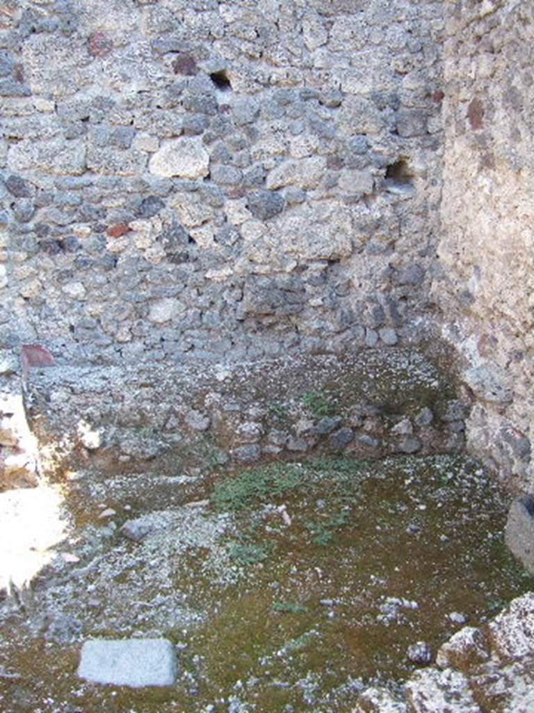 I.8.16 Pompeii. September 2005. Structure against the east wall.