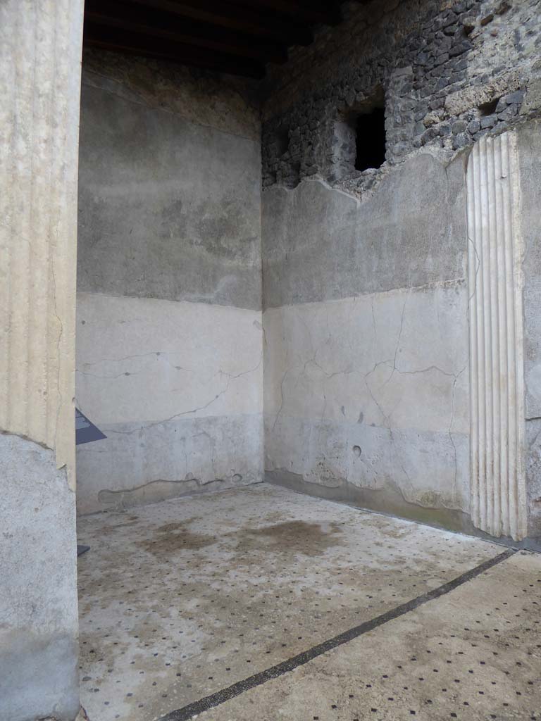 I.9.5 Pompeii. January 2017. Room 6, ala on east side of atrium, south-east corner and south wall.
Foto Annette Haug, ERC Grant 681269 DÉCOR.

