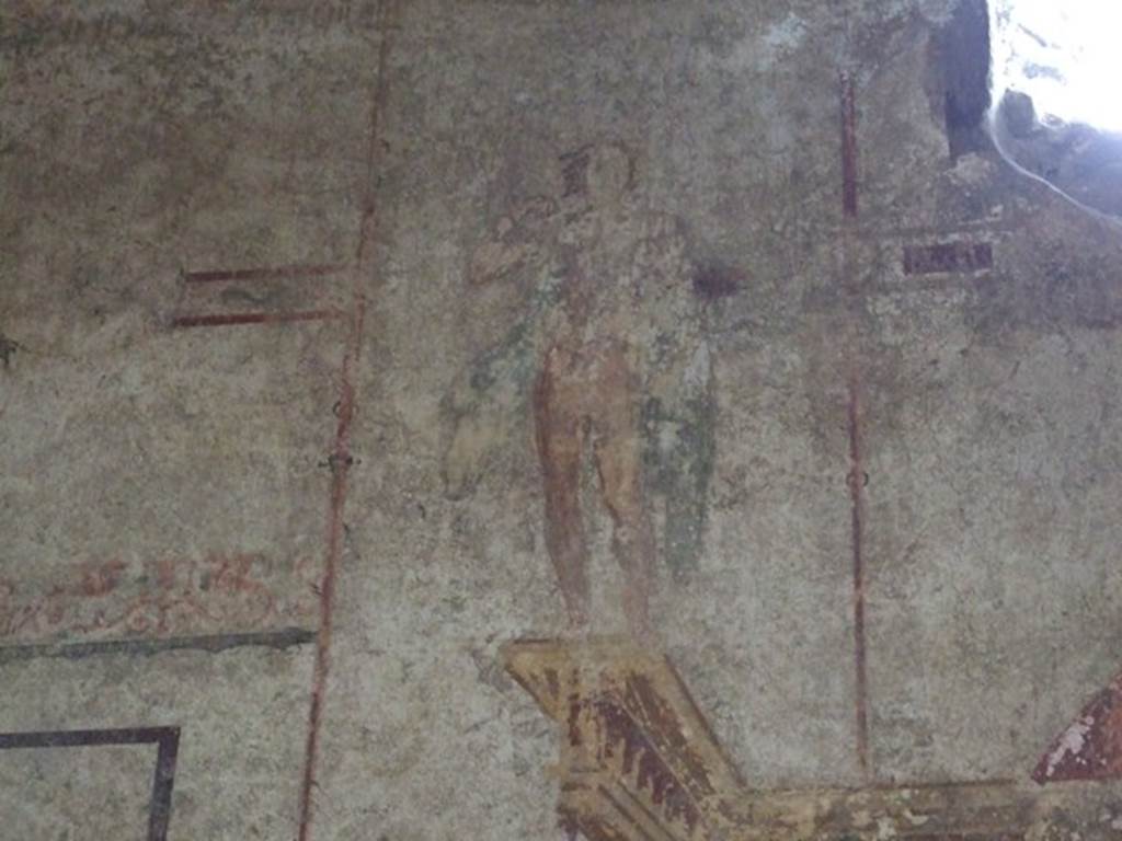 I.11.6 Pompeii. March 2009. Room 4, painted figure from north end of east wall.  