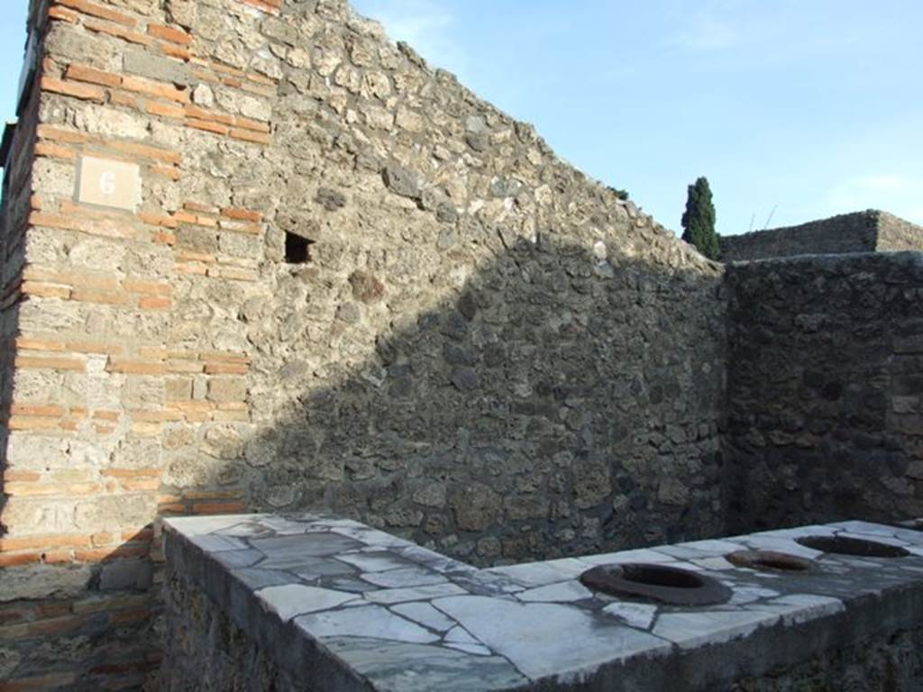 II.1.6 Pompeii. December 2007. East wall.