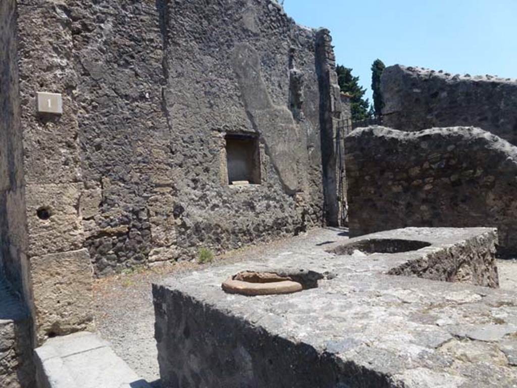II.2.1 Pompeii. June 2012. Looking towards east wall from entrance doorway. Photo courtesy of Michael Binns.
