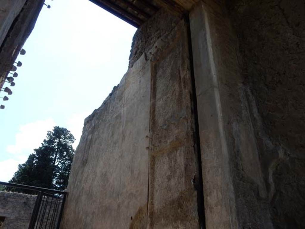 II.2.2 Pompeii. May 2016. West side of entrance doorway with plaster cast. Photo courtesy of Buzz Ferebee.