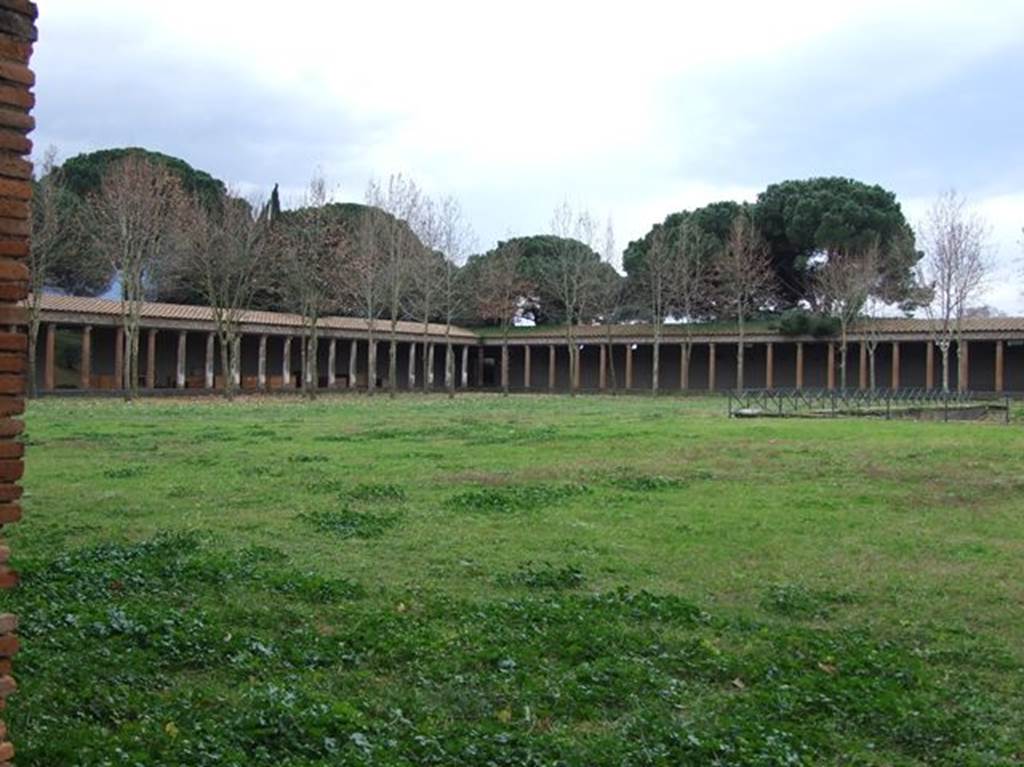 II.7 Pompeii. June 2019. Looking west across site of pool in Palestra. Photo courtesy of Buzz Ferebee.