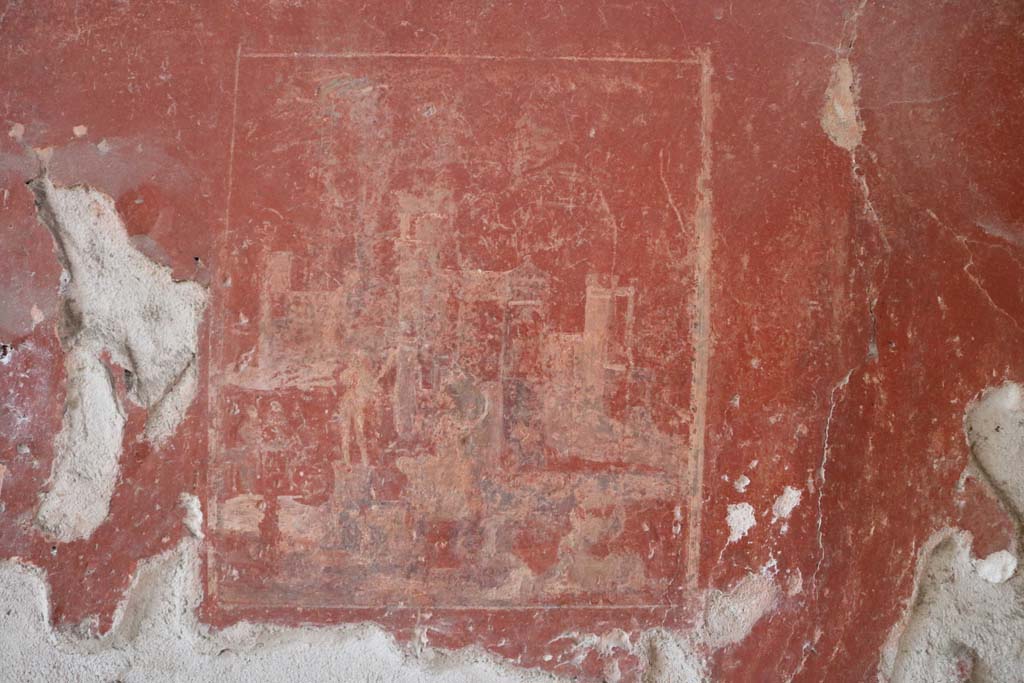II.8.6 Pompeii. December 2018. Central wall painting from west wall, above. Photo courtesy of Aude Durand.
