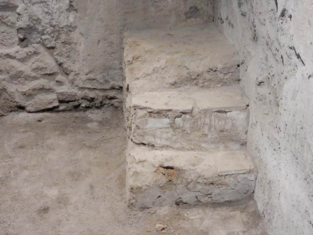 II.9.3, Pompeii. May 2018. Room 13, stairs to upper floor in north-east corner. Photo courtesy of Buzz Ferebee. 