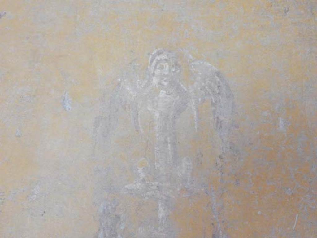 II.9.4, Pompeii. May 2018. Room 8, detail from west wall at north end. Photo courtesy of Buzz Ferebee. 