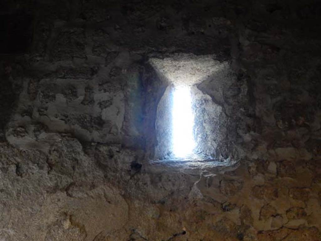 II.9.4, Pompeii. May 2018. Room 1, window in west wall. Photo courtesy of Buzz Ferebee. 