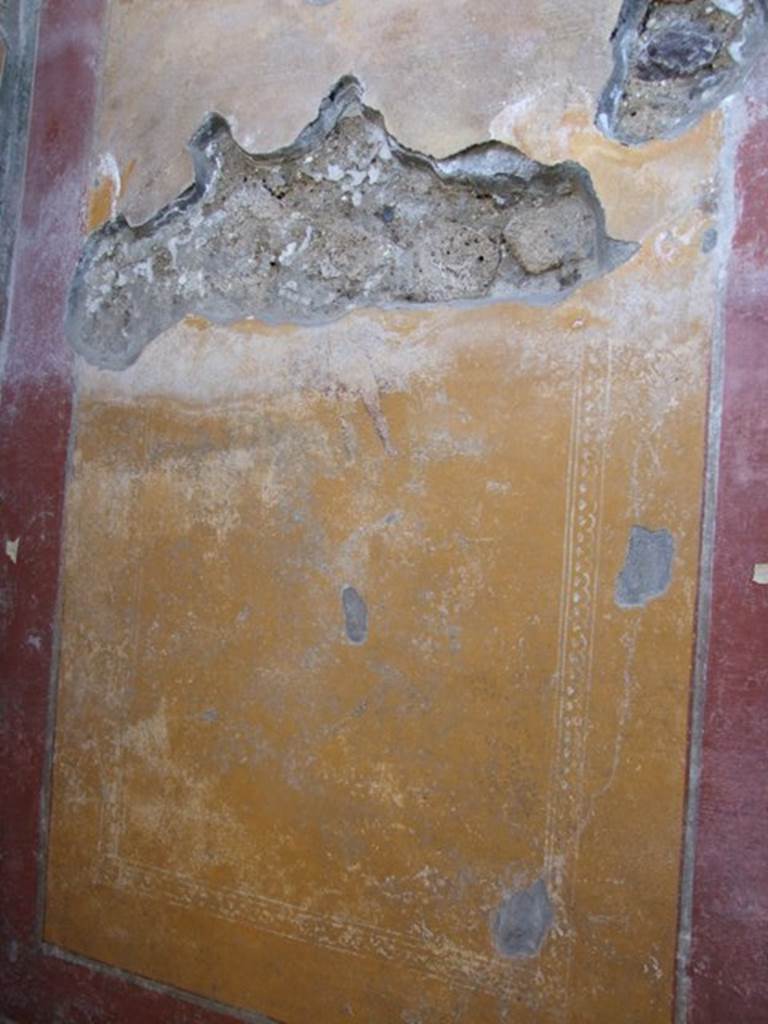V.3.6 Pompeii. March 2009. Triclinium.  West wall, painted panel.